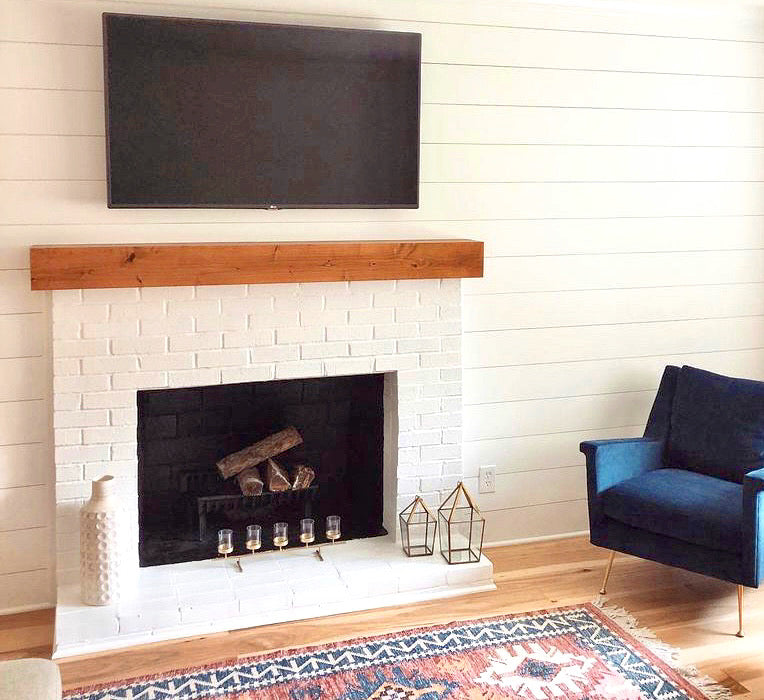 Contemporary Rustic Mantel 5Deep by 5Tall – Sawtooth Ridge Woodworks
