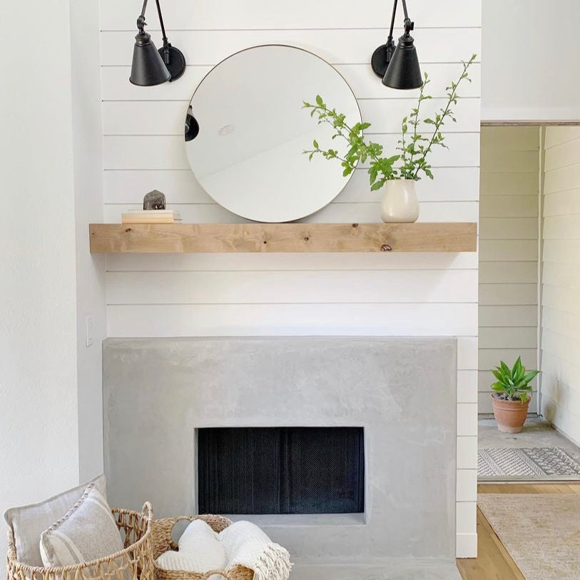 Contemporary Rustic Mantel 9Deep by 5Tall – Sawtooth Ridge Woodworks