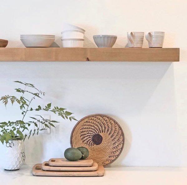 Contemporary Rustic Deep Floating Shelves 8" Deep by 3" tall