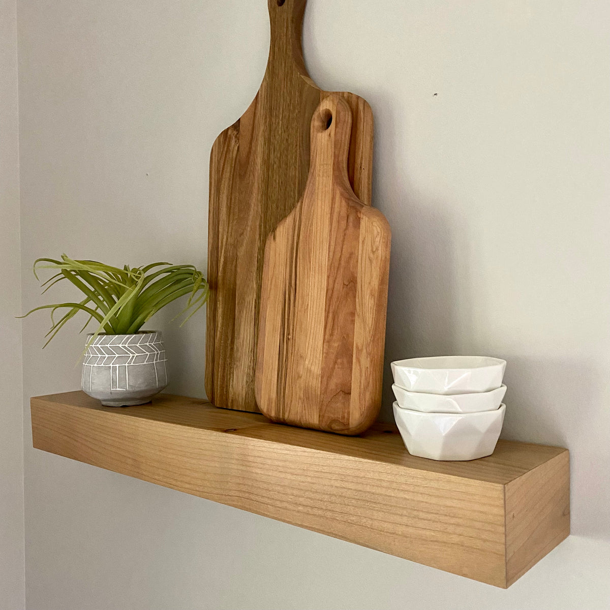 Contemporary Rustic Floating Shelves 5" Deep by 3" Tall Sawtooth