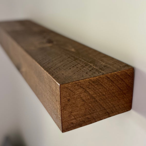 Modern Rustic Deep Floating Shelves 8" Deep by 3" tall