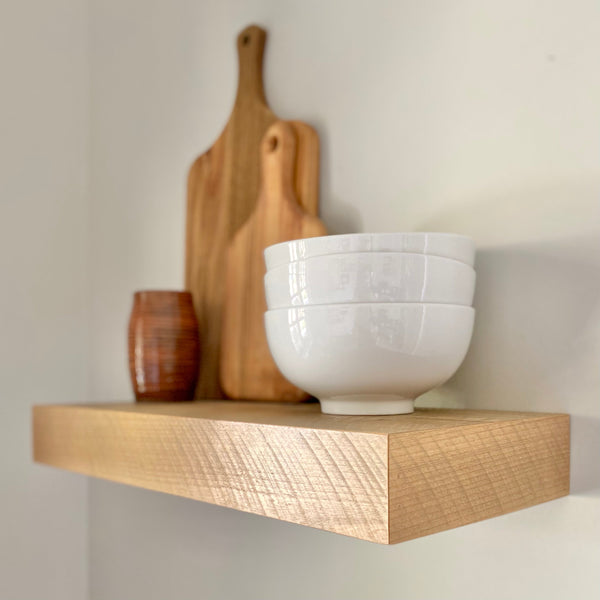 Modern Rustic Deep Floating Shelves 12" Deep by 3" tall