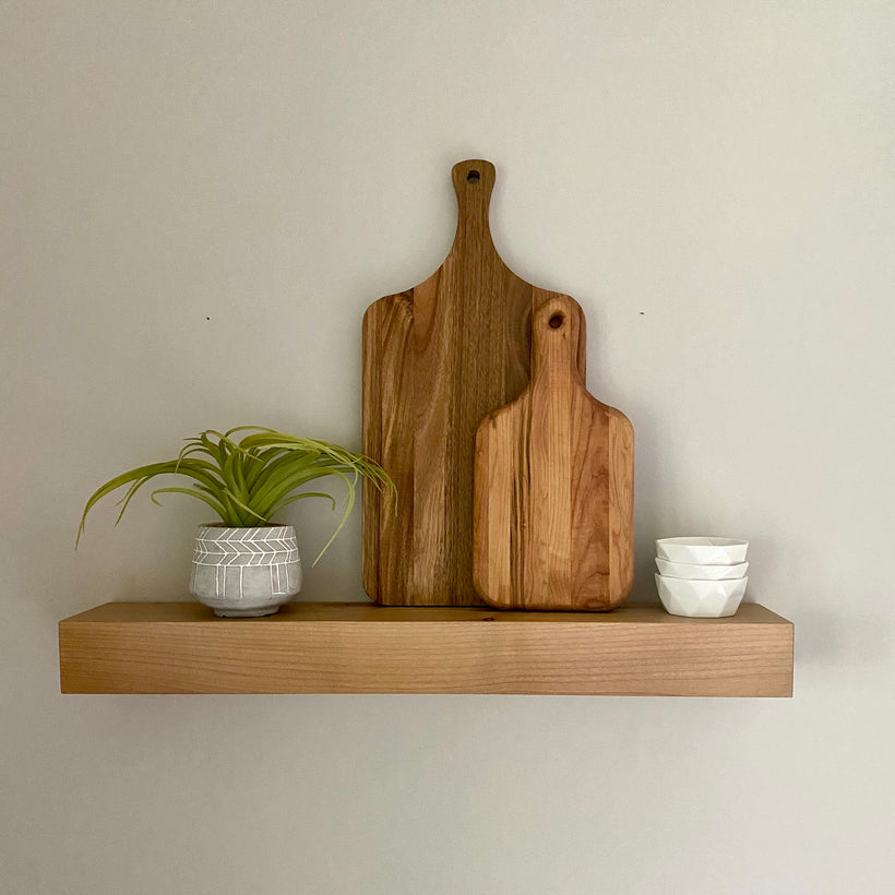 Contemporary Rustic Floating Shelves