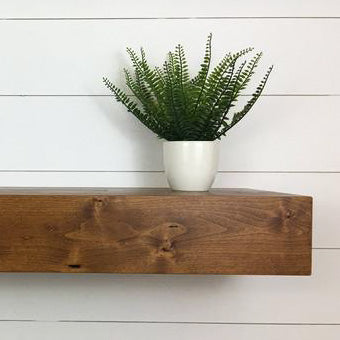 Contemporary Rustic Deep Floating Shelves 8" Deep by 4" tall
