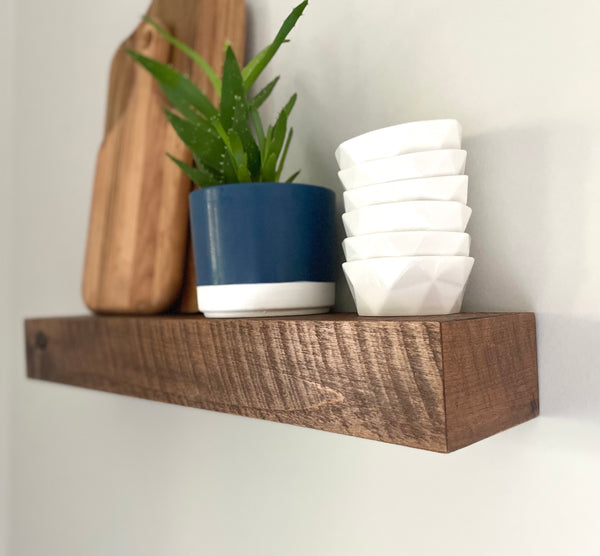 Modern Rustic Floating Shelves 5" Deep by 3" Tall