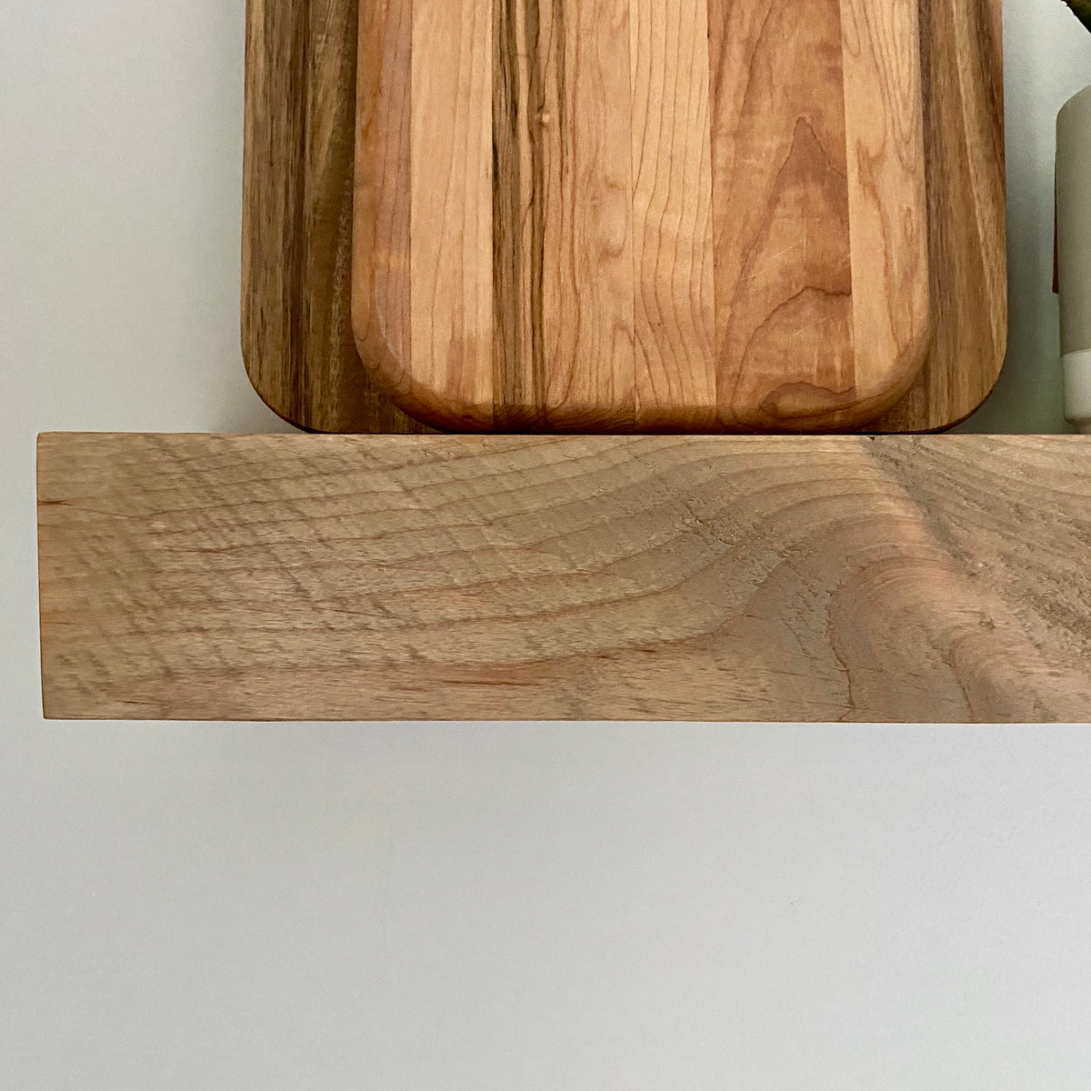 Modern Rustic Deep Floating Shelves 8" Deep by 3" tall Sawtooth Ridge