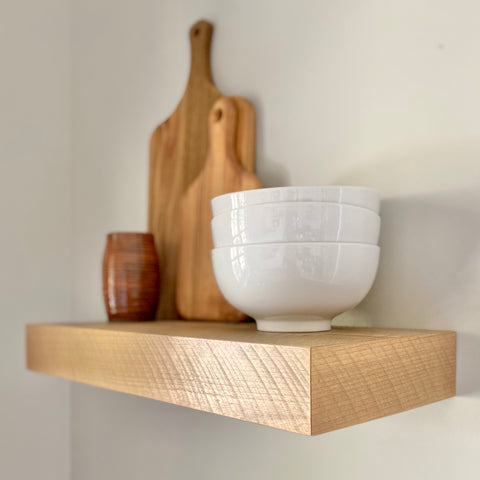 Modern Rustic Deep Floating Shelves 10" Deep by 3" tall